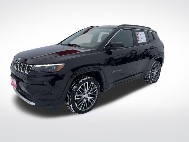 Diamond Black Crystal Pearlcoat 2023 Jeep Compass SUV / Crossover Four-Wheel Drive 8-Speed Automatic