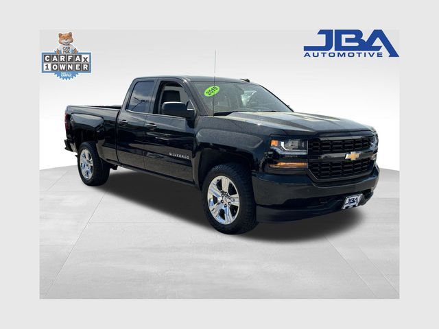 Black 2019 Chevrolet Silverado 1500 Custom Double Cab 4WD Pickup Truck Four-Wheel Drive 6-Speed Automatic Overdrive