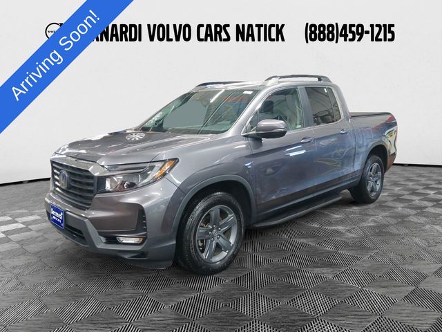 Gray (Modern Steel Metallic) 2021 Honda Ridgeline Pickup Truck All-Wheel Drive 9-Speed Automatic