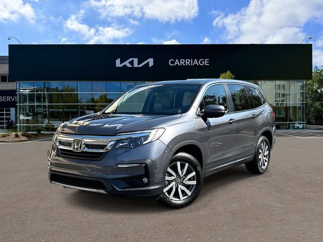 Gray (Modern Steel Metallic) 2021 Honda Pilot EX-L FWD SUV / Crossover Front-Wheel Drive 9-Speed Automatic