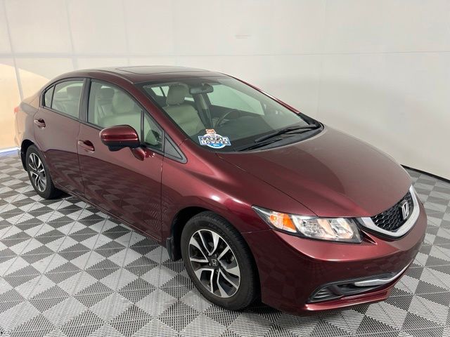 Red (Crimson Pearl) 2015 Honda Civic Sedan Front-Wheel Drive Continuously Variable Transmission