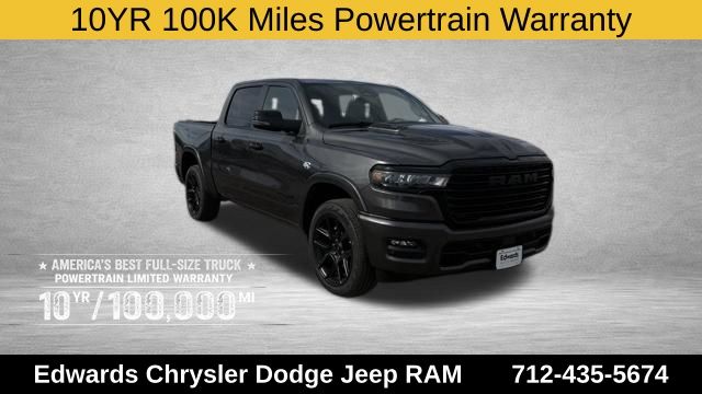 Gray (Granite Crystal Metallic Clearcoat) 2026 RAM 1500 Laramie Crew Cab 4WD Pickup Truck Four-Wheel Drive 8-Speed Automatic