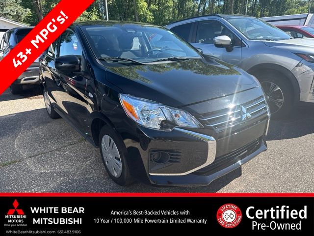 Jet Black Metallic 2024 Mitsubishi Mirage Hatchback Front-Wheel Drive Continuously Variable Transmission