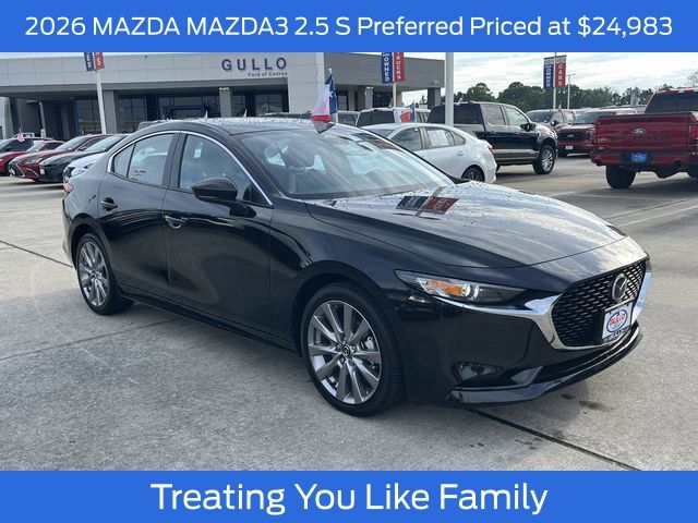Jet Black Mica 2026 Mazda MAZDA3 Sedan Front-Wheel Drive 6-Speed Automatic