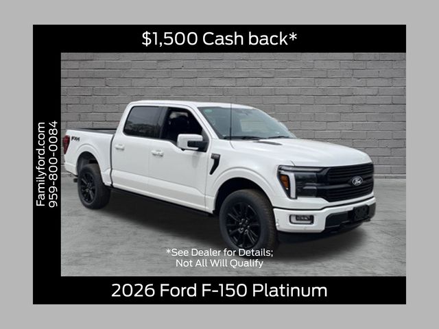 Star White Metallic Tri-Coat 2026 Ford F-150 Pickup Truck Four-Wheel Drive Automatic
