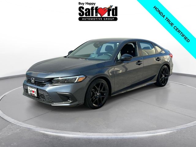 Meteorite Gray Metallic 2024 Honda Civic Sport FWD Sedan Front-Wheel Drive Continuously Variable Transmission