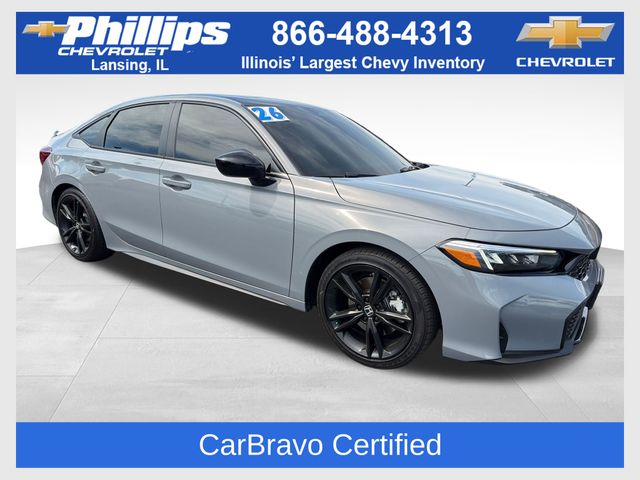 Urban Gray Pearl 2026 Honda Civic Sedan Front-Wheel Drive 6-Speed Manual