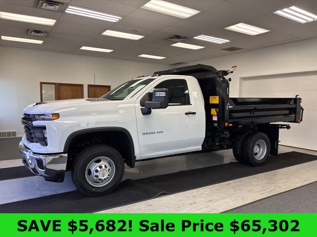 Summit White 2025 Chevrolet Silverado 3500HD Work Truck Regular Cab LB 4WD Pickup Truck Four-Wheel Drive Automatic