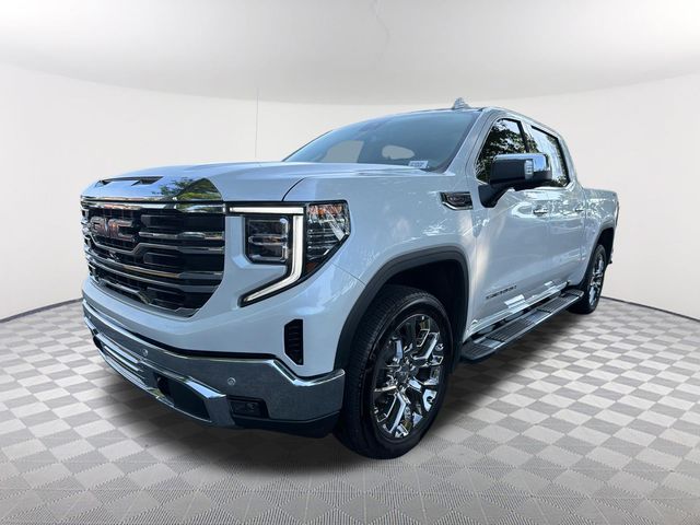 White Frost Tricoat 2025 GMC Sierra 1500 SLT Crew Cab 4WD Pickup Truck Four-Wheel Drive Automatic