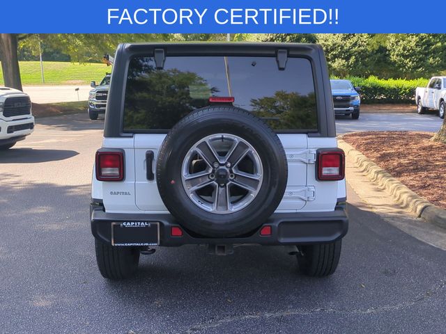 Used 2021 White Jeep Unlimited Sahara image 4