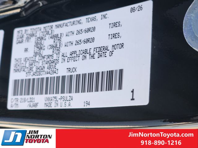 New 2026 Toyota Tundra Truck