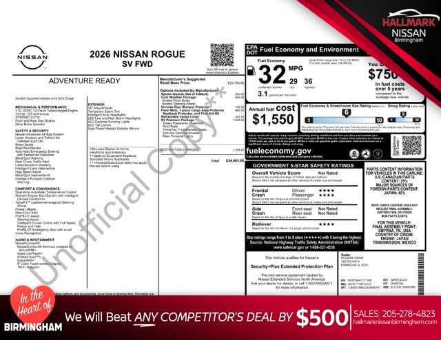 2026 Nissan Rogue SV