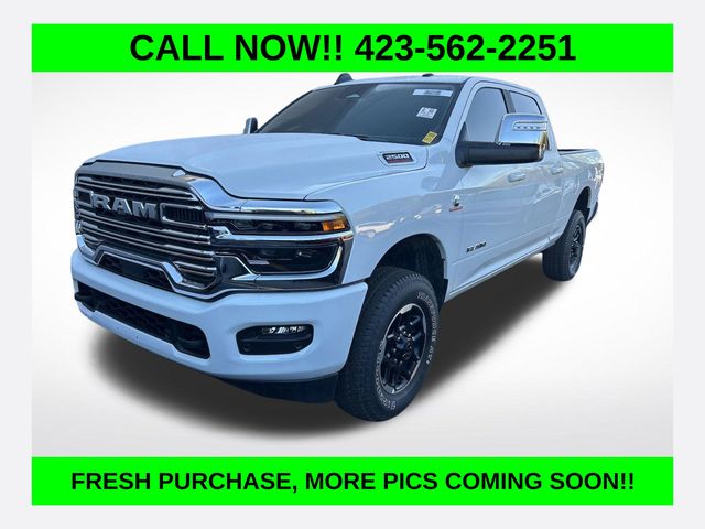 Bright White Clearcoat 2026 RAM 2500 Laramie Crew Cab 4WD Pickup Truck Four-Wheel Drive 8-Speed Automatic