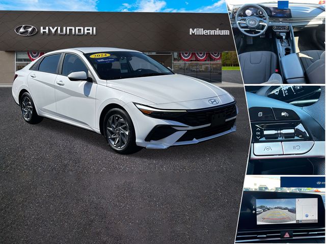 White 2024 Hyundai Elantra Sedan Front-Wheel Drive Continuously Variable Transmission