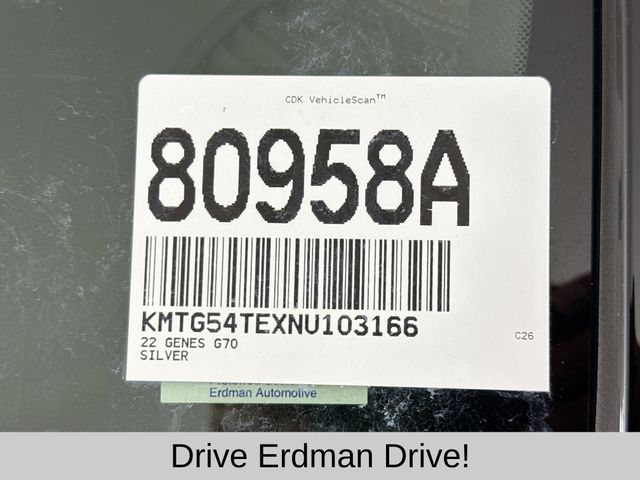 Used 2022 Genesis G70 Sedan