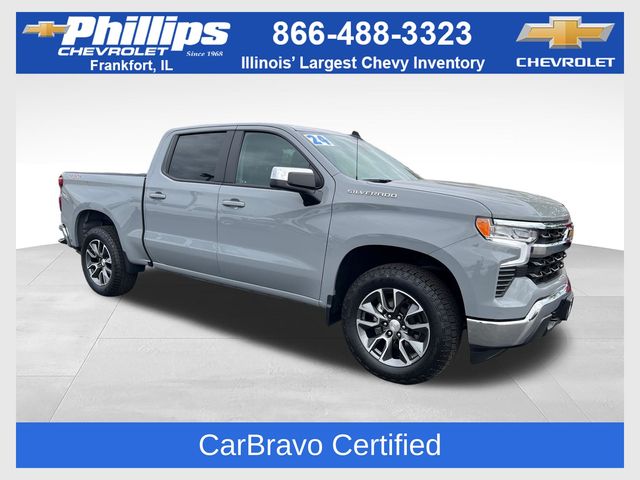 Slate Gray Metallic 2024 Chevrolet Silverado 1500 LT Crew Cab 4WD Pickup Truck Four-Wheel Drive 8-Speed Automatic