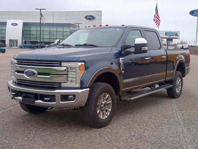 Blue 2017 Ford F-250 Super Duty Lariat Crew Cab 4WD Pickup Truck Four-Wheel Drive 6-Speed Automatic