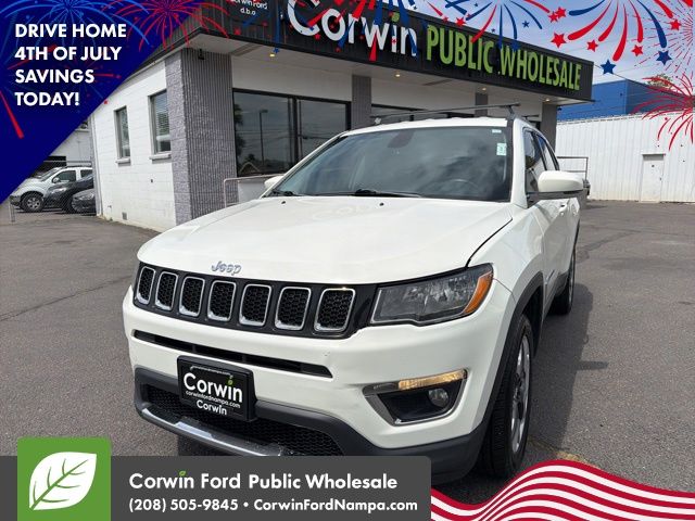 White Clearcoat 2019 Jeep Compass SUV / Crossover Four-Wheel Drive 9-Speed Automatic