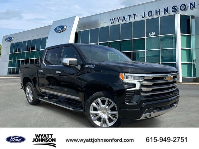 Black 2024 Chevrolet Silverado 1500 High Country Crew Cab 4WD Pickup Truck Four-Wheel Drive Automatic