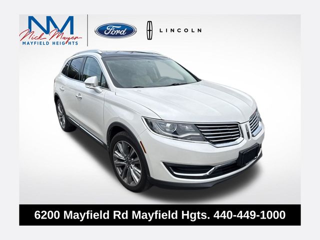 White Platinum Clearcoat Metallic 2016 Lincoln MKX SUV / Crossover All-Wheel Drive 6-Speed Automatic