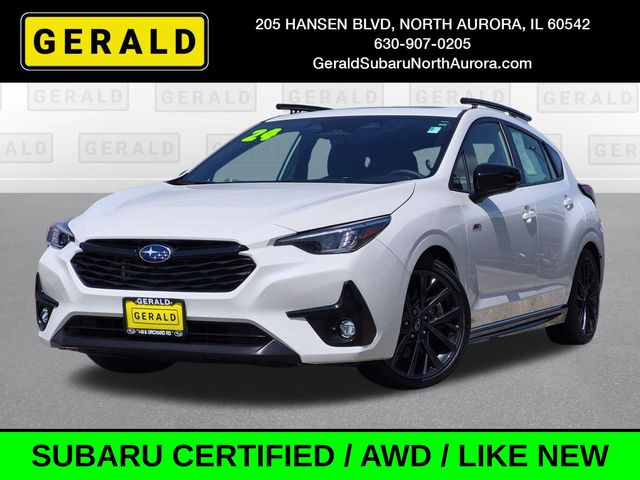 Crystal White Pearl 2024 Subaru Impreza Wagon All-Wheel Drive Continuously Variable Transmission