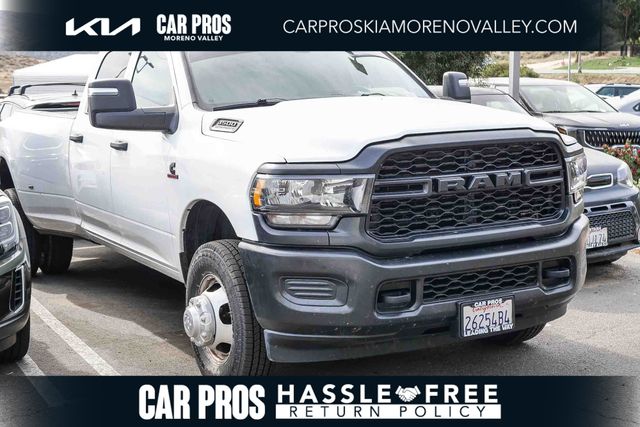 Bright White Clearcoat 2024 RAM 3500 Tradesman Crew Cab LB DRW 4WD Pickup Truck Four-Wheel Drive 6-Speed Automatic