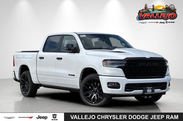 Bright White Clearcoat 2025 RAM 1500 Limited Crew Cab 4WD Pickup Truck Four-Wheel Drive 8-Speed Automatic