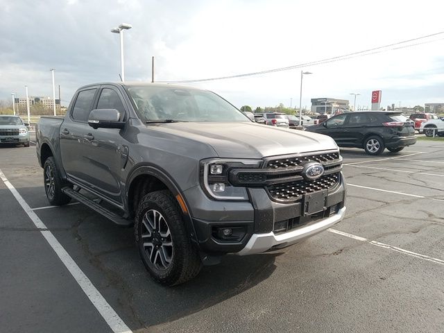 Carbonized Gray Metallic 2024 Ford Ranger Lariat SuperCrew 4WD Pickup Truck Four-Wheel Drive Automatic