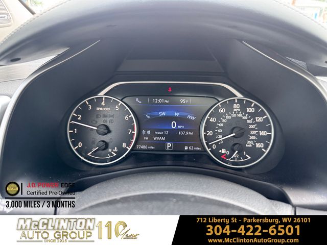 2018 White Nissan Murano SL AWD SUV