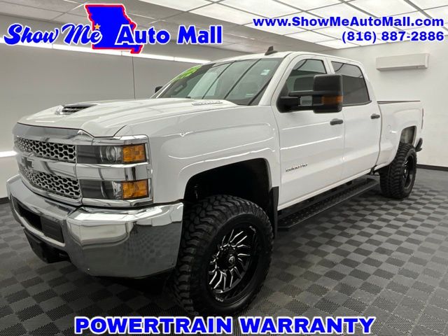 White 2019 Chevrolet Silverado 2500HD Work Truck Crew Cab 4WD Pickup Truck Four-Wheel Drive 6-Speed Automatic