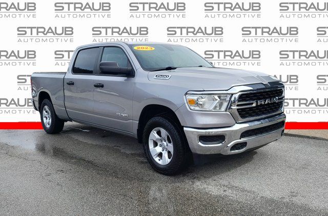 Billet Silver Metallic Clearcoat 2023 RAM 1500 Big Horn Crew Cab 4WD Pickup Truck Four-Wheel Drive 8-Speed Automatic