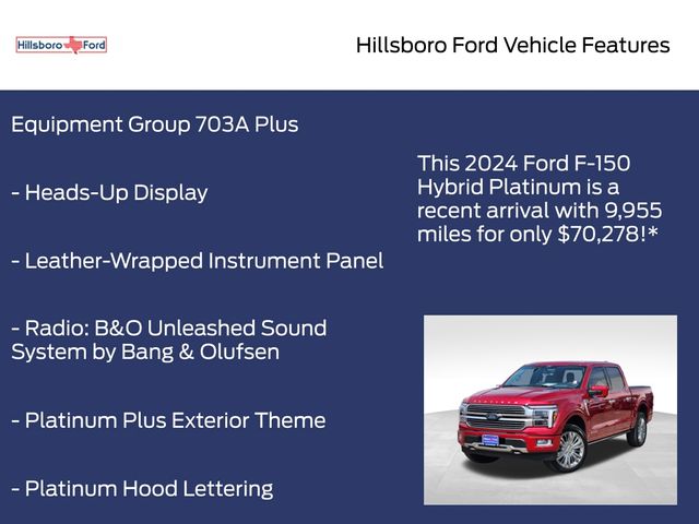 2024 Rapid Red Metallic Tinted Clearcoat Ford F-150 Platinum 4X4 Truck