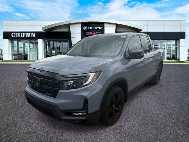 Gray (Modern Steel Metallic) 2024 Honda Ridgeline Black Edition AWD Pickup Truck All-Wheel Drive 9-Speed Automatic
