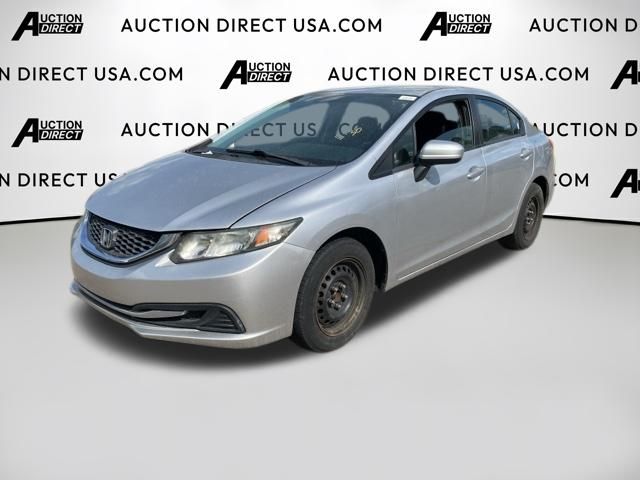 Alabaster Silver Metallic 2015 Honda Civic LX Sedan Front-Wheel Drive Continuously Variable Transmission