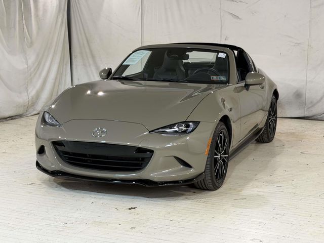 Zircon Sand Metallic 2024 Mazda MX-5 Miata RF Grand Touring RWD Convertible Rear-Wheel Drive 6-Speed Manual