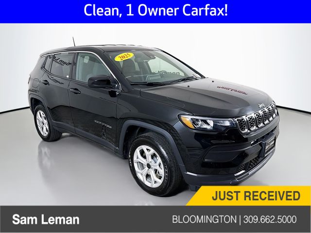 Diamond Black Crystal Pearlcoat 2025 Jeep Compass SUV / Crossover Four-Wheel Drive 8-Speed Automatic
