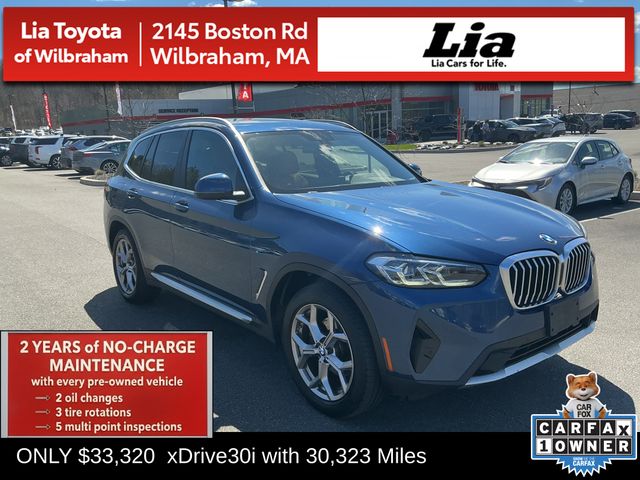 Phytonic Blue Metallic 2022 BMW X3 xDrive30i AWD SUV / Crossover All-Wheel Drive 8-Speed Automatic