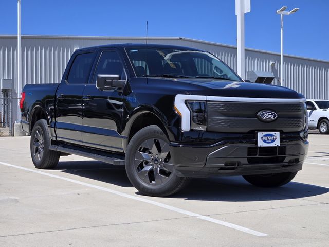 Black Metallic 2024 Ford F-150 Lightning Flash SuperCrew AWD Pickup Truck All-Wheel Drive Automatic