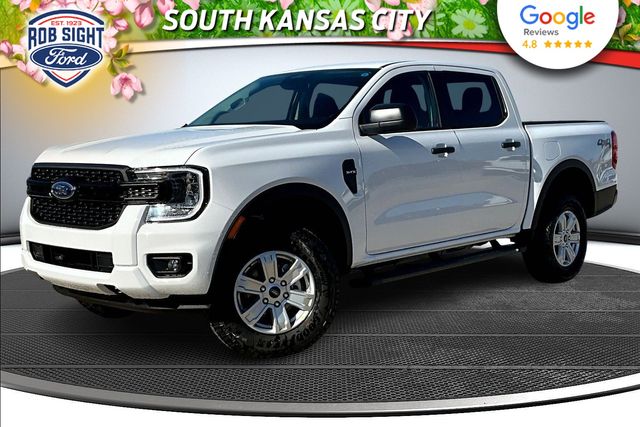 Oxford White 2025 Ford Ranger XL SuperCrew 4WD Pickup Truck Four-Wheel Drive Automatic