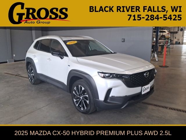 White (wind chill pearl) 2025 Mazda CX-50 Hybrid Premium Plus AWD SUV / Crossover All-Wheel Drive Continuously Variable Transmission