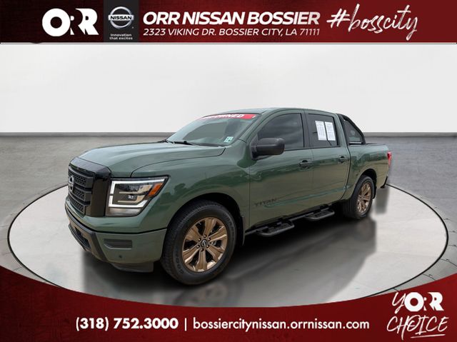 Green Metallic 2024 Nissan Titan Pickup Truck 4X2 9-Speed Automatic