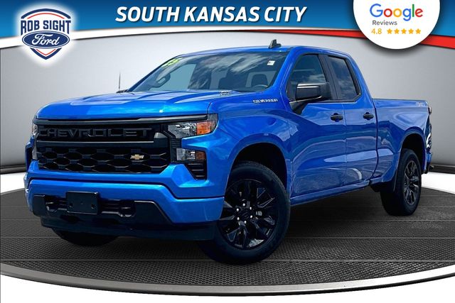 Riptide Blue Metallic 2025 Chevrolet Silverado 1500 Pickup Truck Four-Wheel Drive 8-Speed Automatic