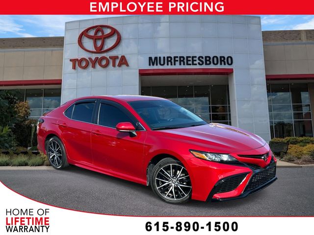 Red 2021 Toyota Camry SE FWD Sedan Front-Wheel Drive 8-Speed Automatic