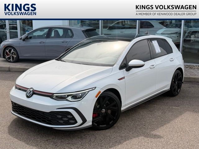 Opal White Pearl 2023 Volkswagen Golf GTI Hatchback Front-Wheel Drive 6-Speed Manual