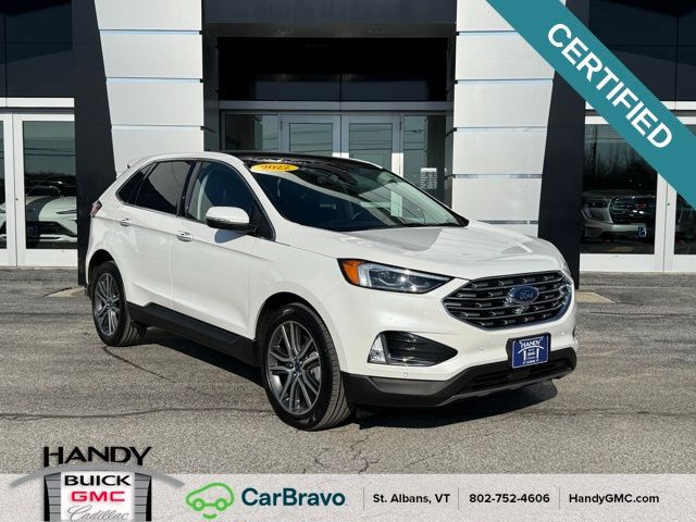 White Metallic 2022 Ford Edge SUV / Crossover All-Wheel Drive 8-Speed Automatic