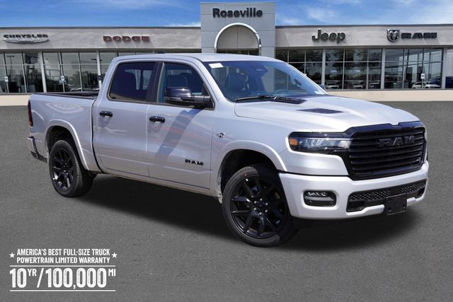 Silver Zynith 2026 RAM 1500 Laramie Crew Cab 4WD Pickup Truck Four-Wheel Drive 8-Speed Automatic
