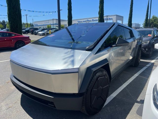 Gray (Stainless Steel) 2024 Tesla Cybertruck Pickup Truck All-Wheel Drive 1-Speed Automatic