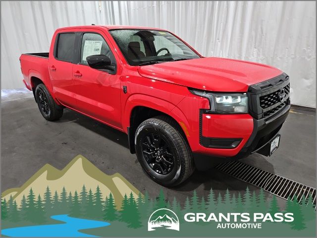 Red Alert 2026 Nissan Frontier SV Crew Cab 4WD Pickup Truck Four-Wheel Drive 9-Speed Automatic Overdrive