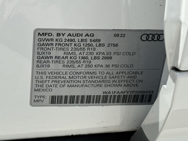 2023 Audi Q5 45 S line Prestige White at Genesis of Spring