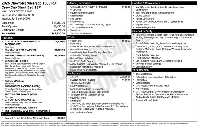 New 2026 Chevrolet Silverado 1500 Truck